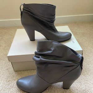 BCBG Generation Grey leather ankle boots